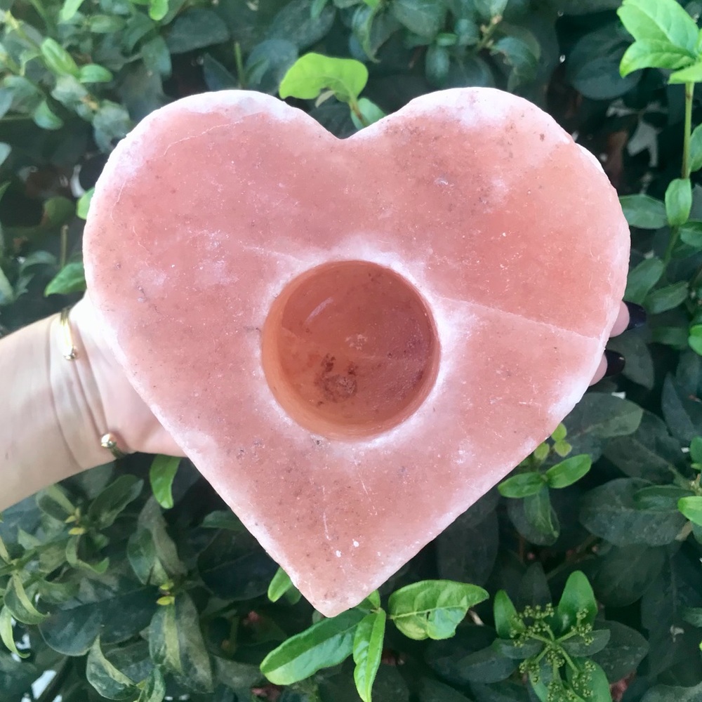 Pink Salt Candle Holder💕